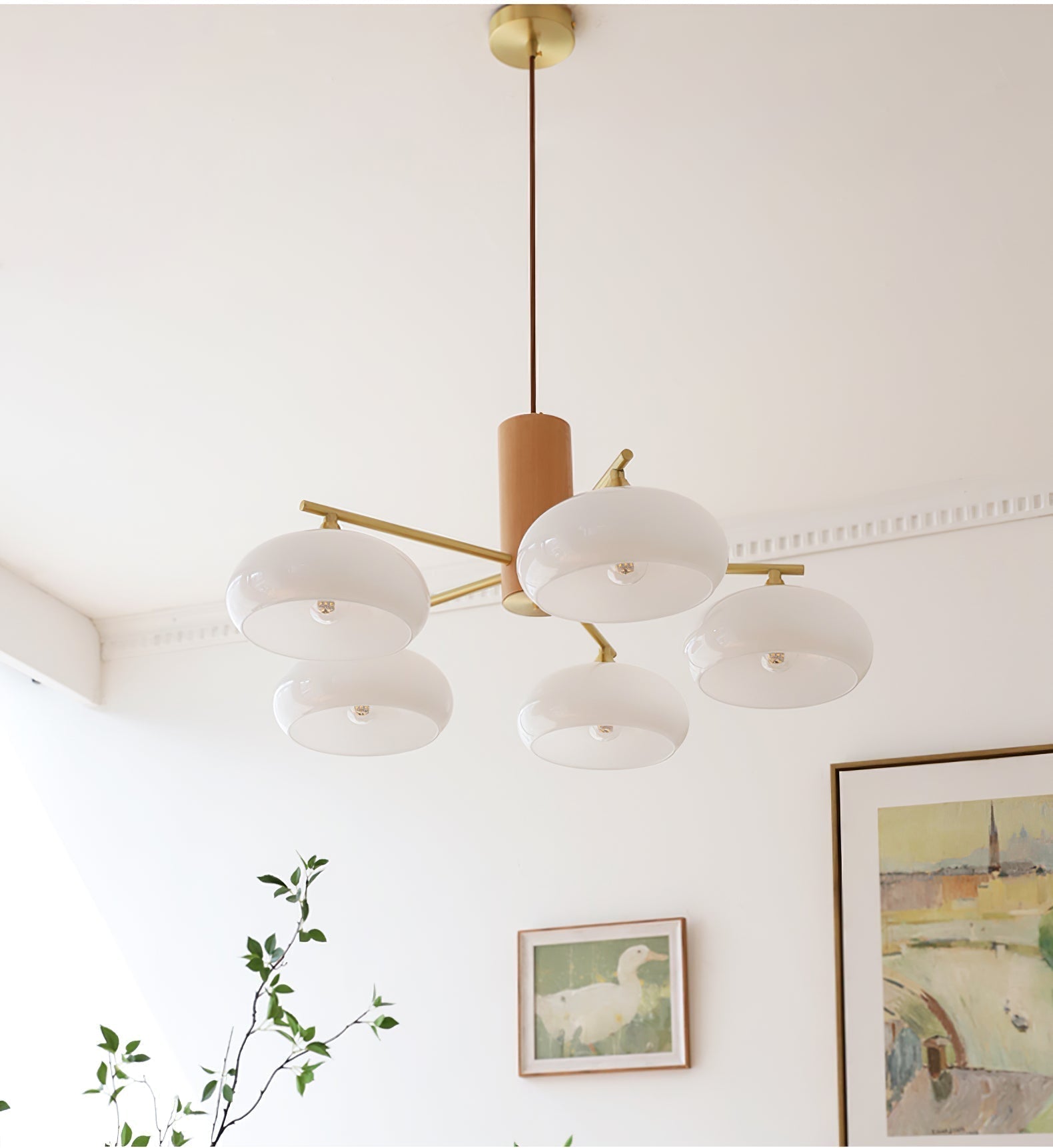 Valentina Glass Persimmon Chandelier