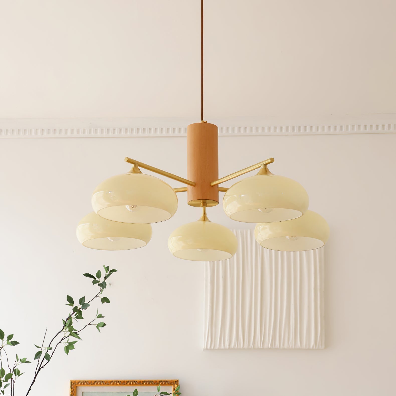 Valentina Glass Persimmon Chandelier