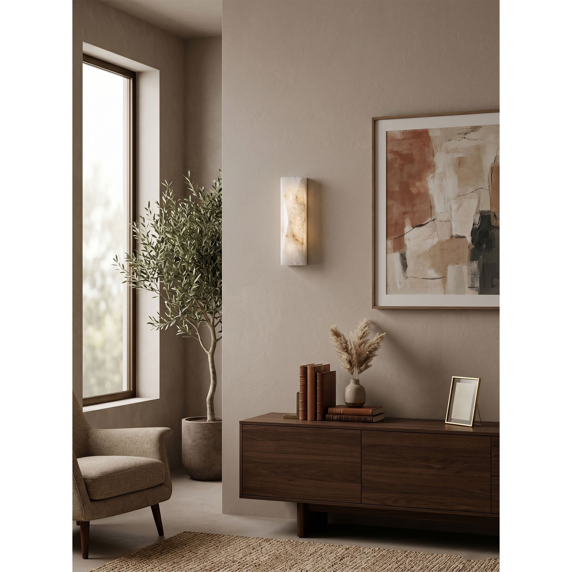 Delawood Alabaster Indoor Wall Light