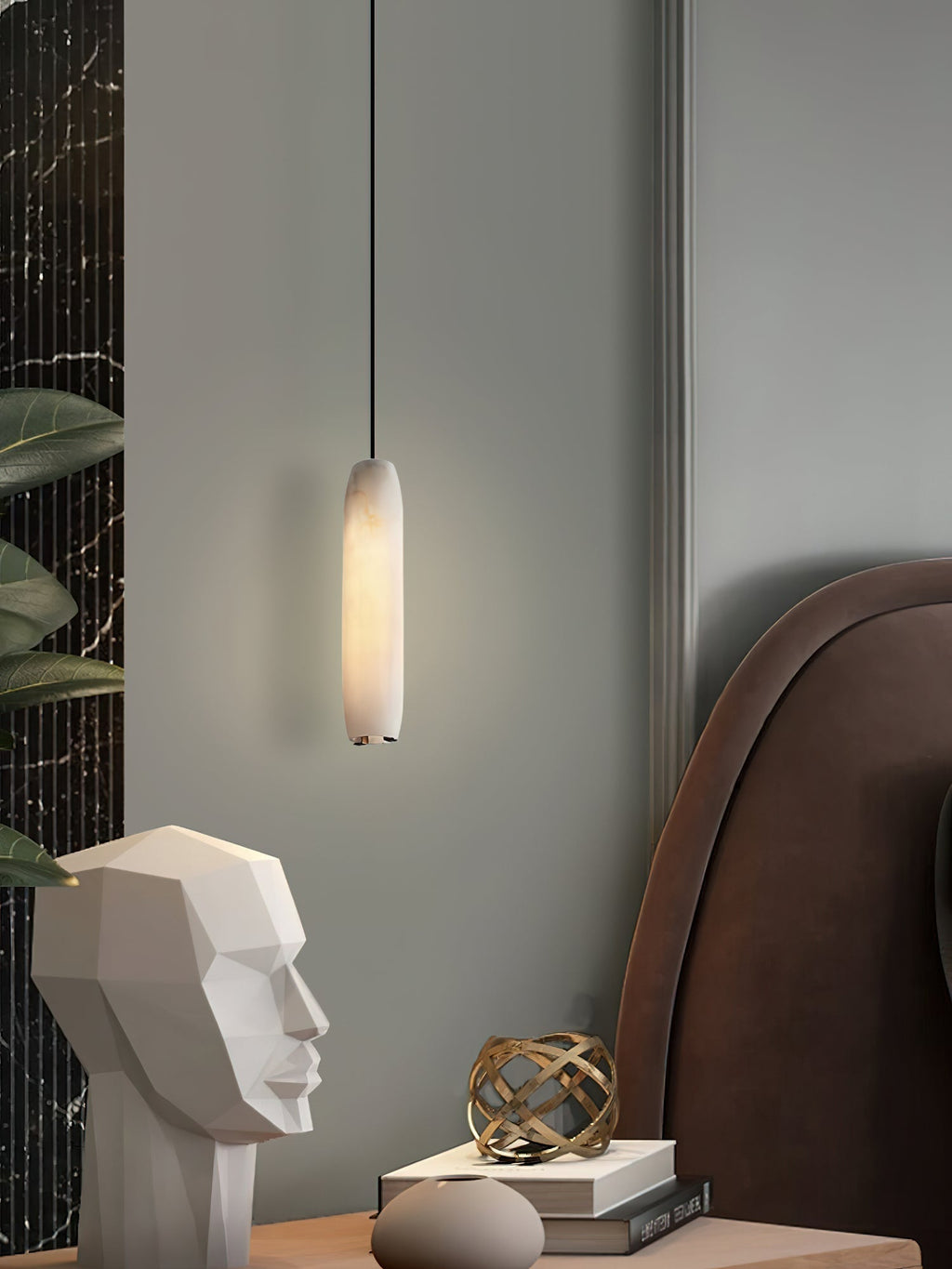 Orven Flute Alabaster Pendant Light