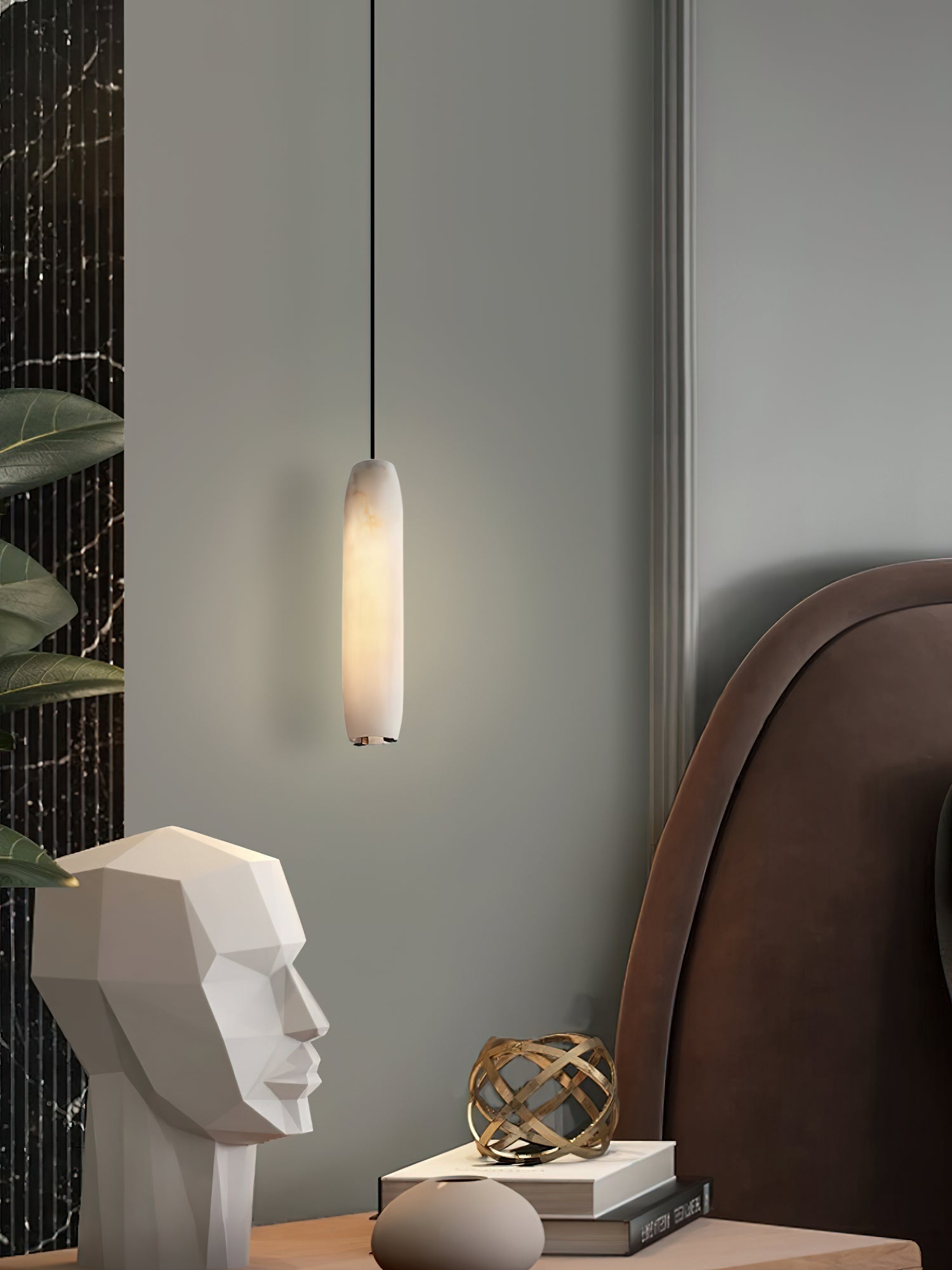 Orven Flute Alabaster Pendant Light