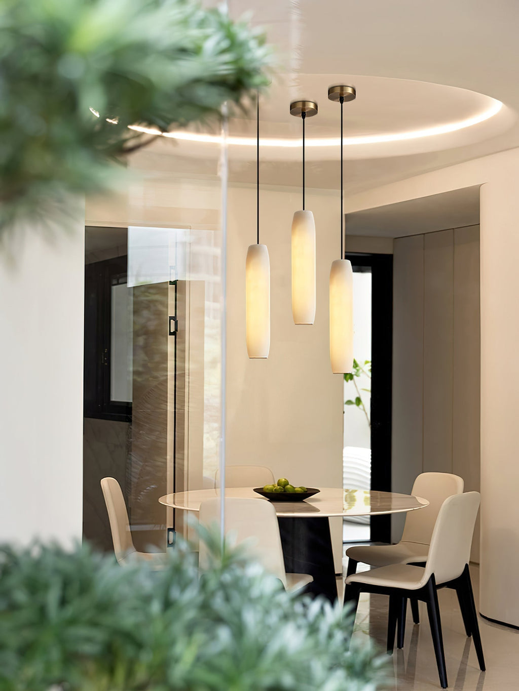 Orven Flute Alabaster Pendant Light