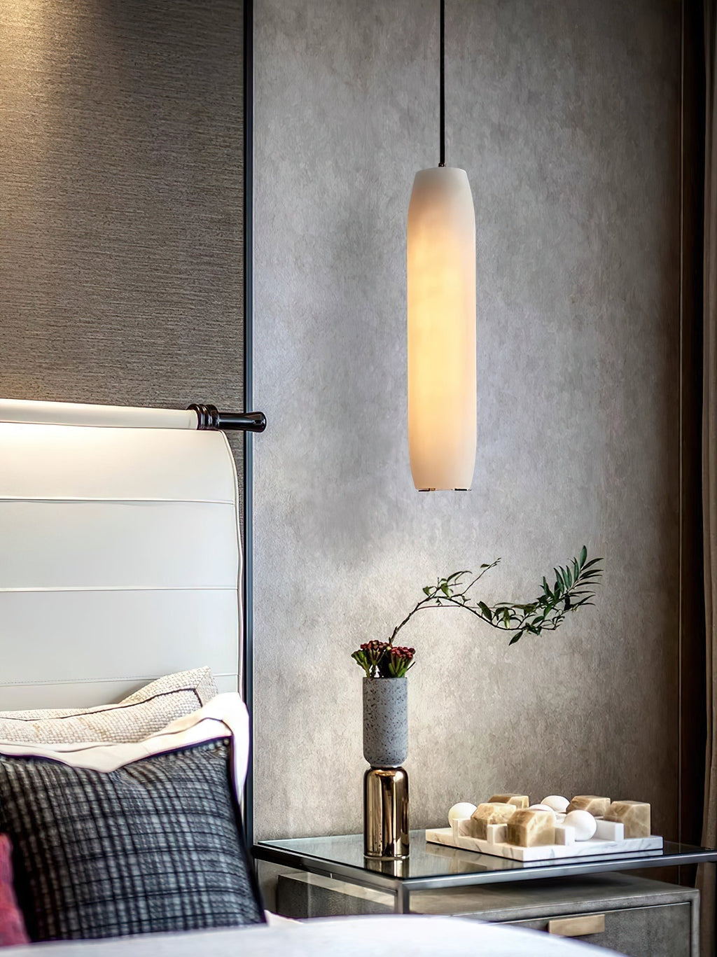 Orven Flute Alabaster Pendant Light