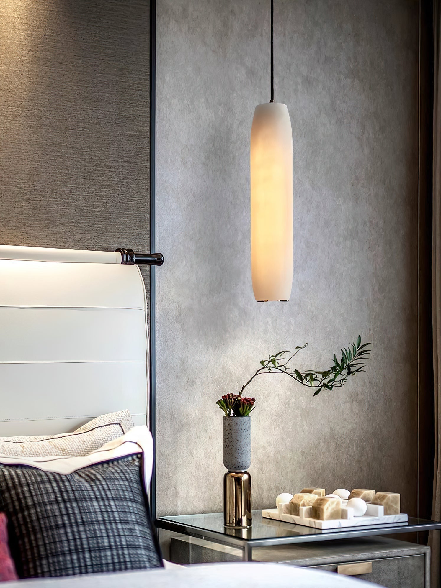 Orven Flute Alabaster Pendant Light