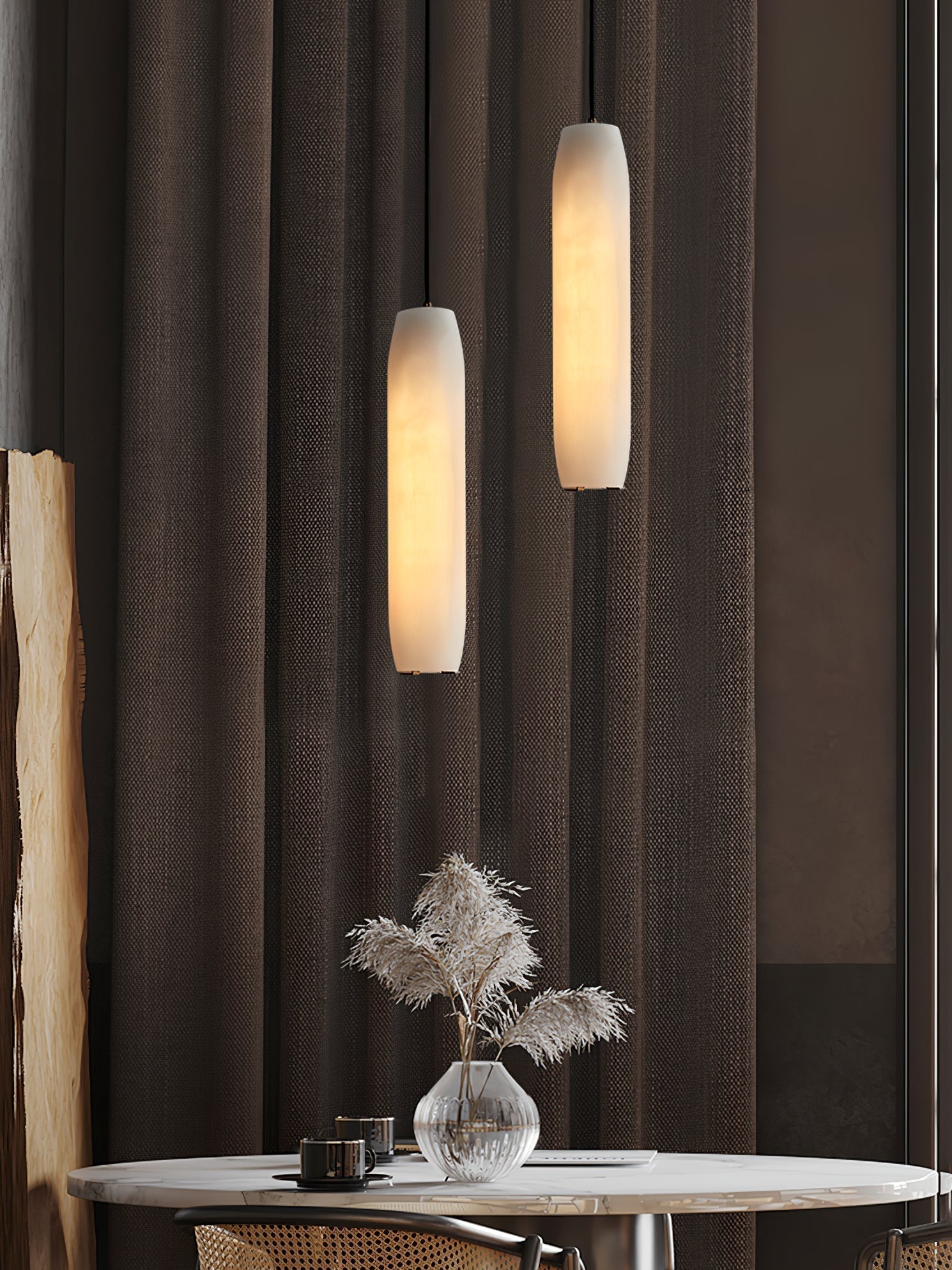 Orven Flute Alabaster Pendant Light