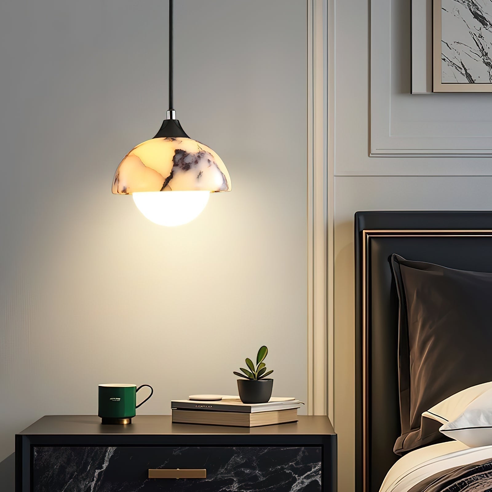 Tavon Minimalist Marble Pendant Lamp