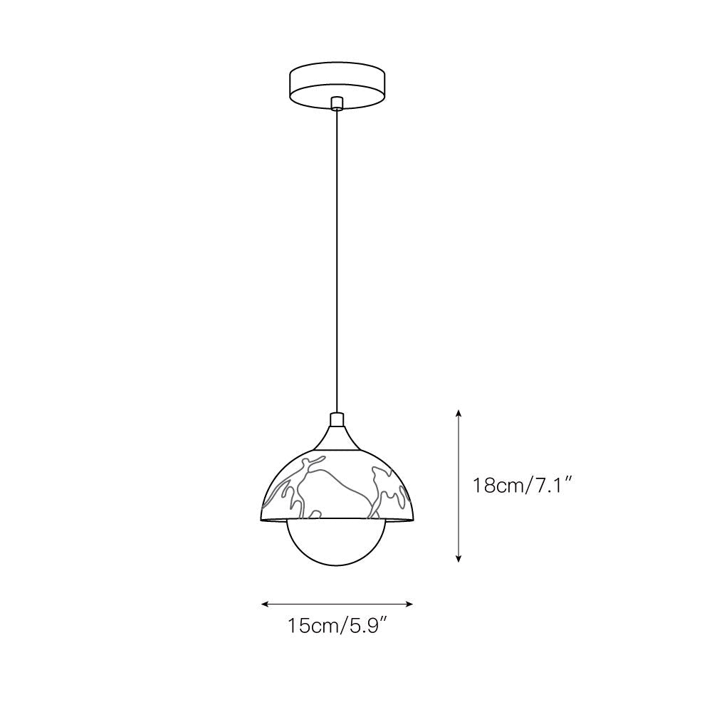 Tavon Minimalist Marble Pendant Lamp