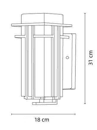 Retro Japanese Outdoor Wall Light