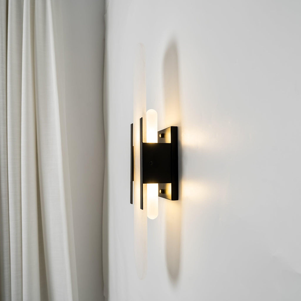 Elongated Alabaster Wall Lamp