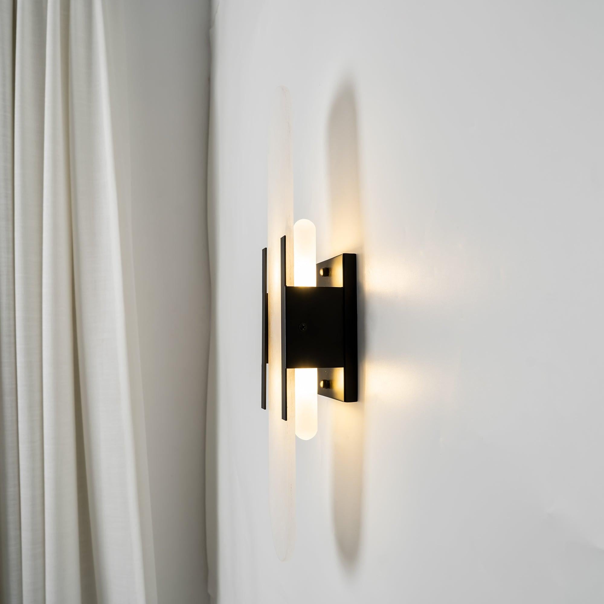 Elongated Alabaster Wall Lamp
