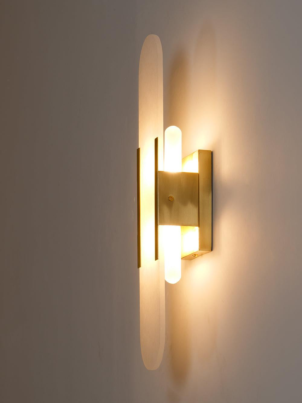 Elongated Alabaster Wall Lamp