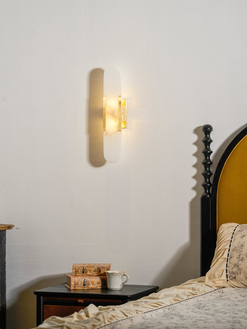 Elongated Alabaster Wall Lamp