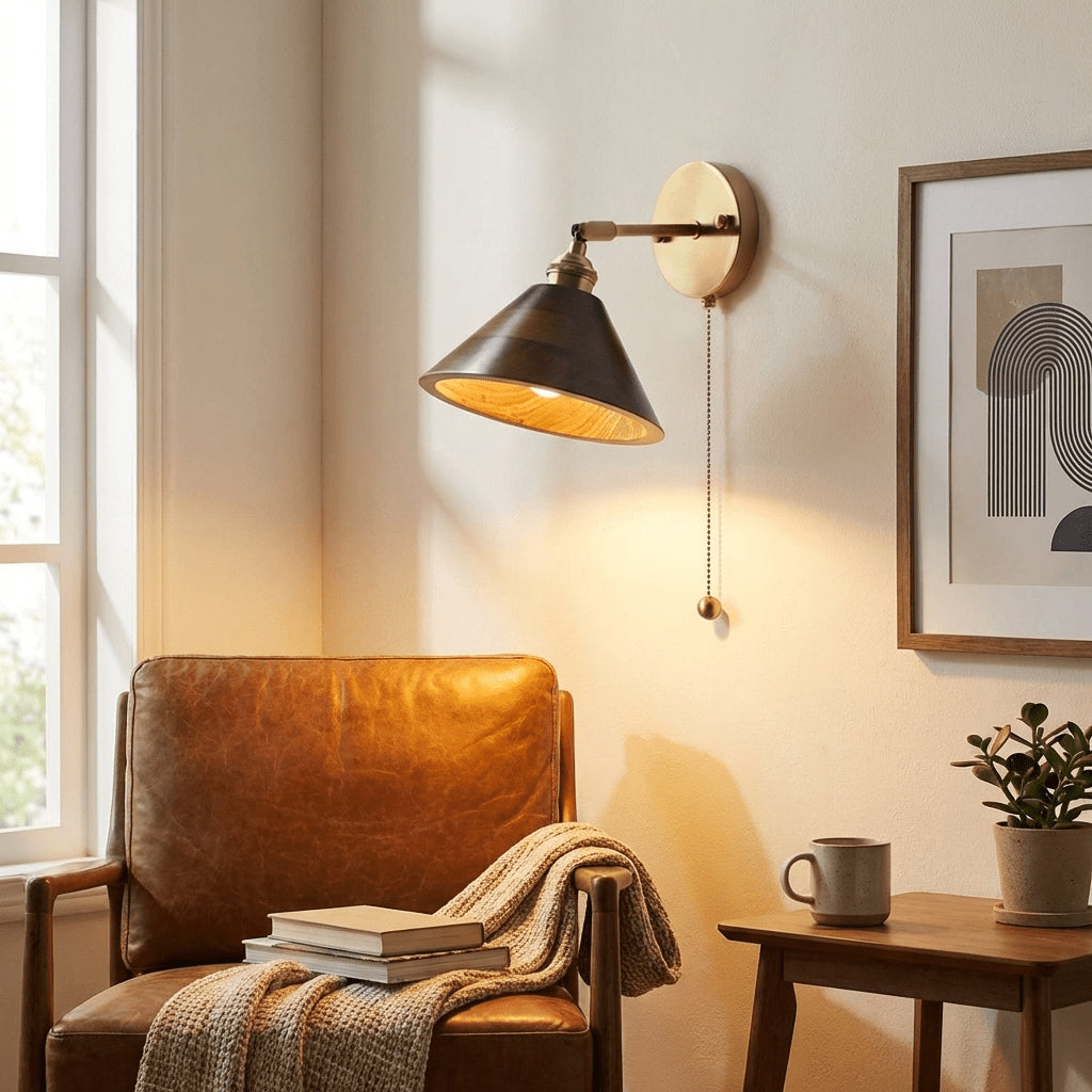 Vintage Wood Wall Sconce