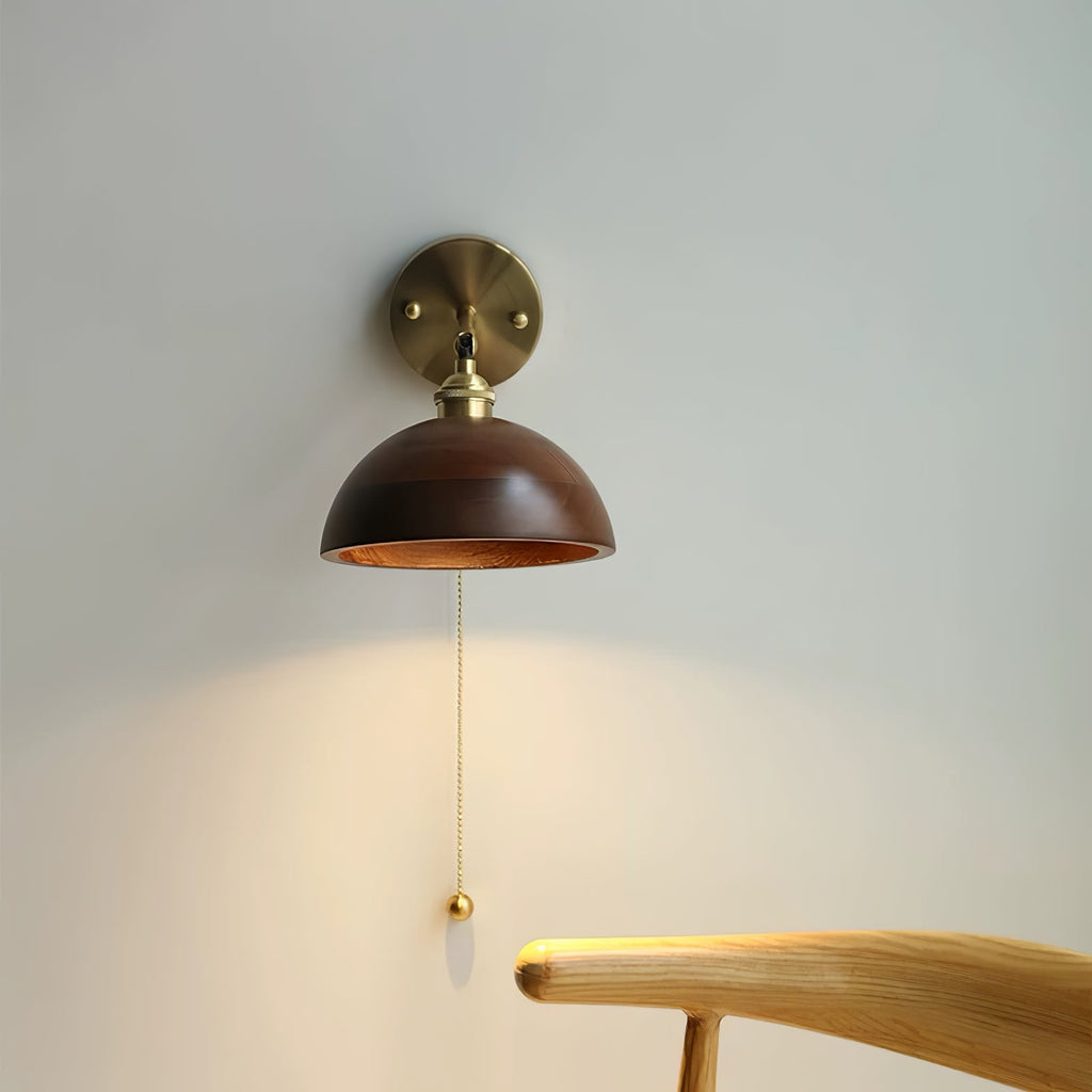 Vintage Wood Wall Sconce