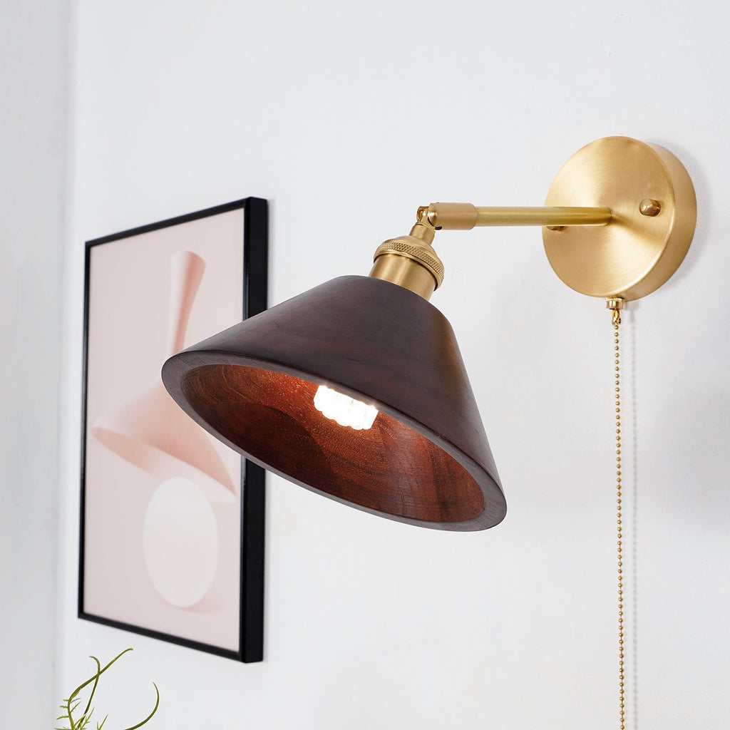 Vintage Wood Wall Sconce