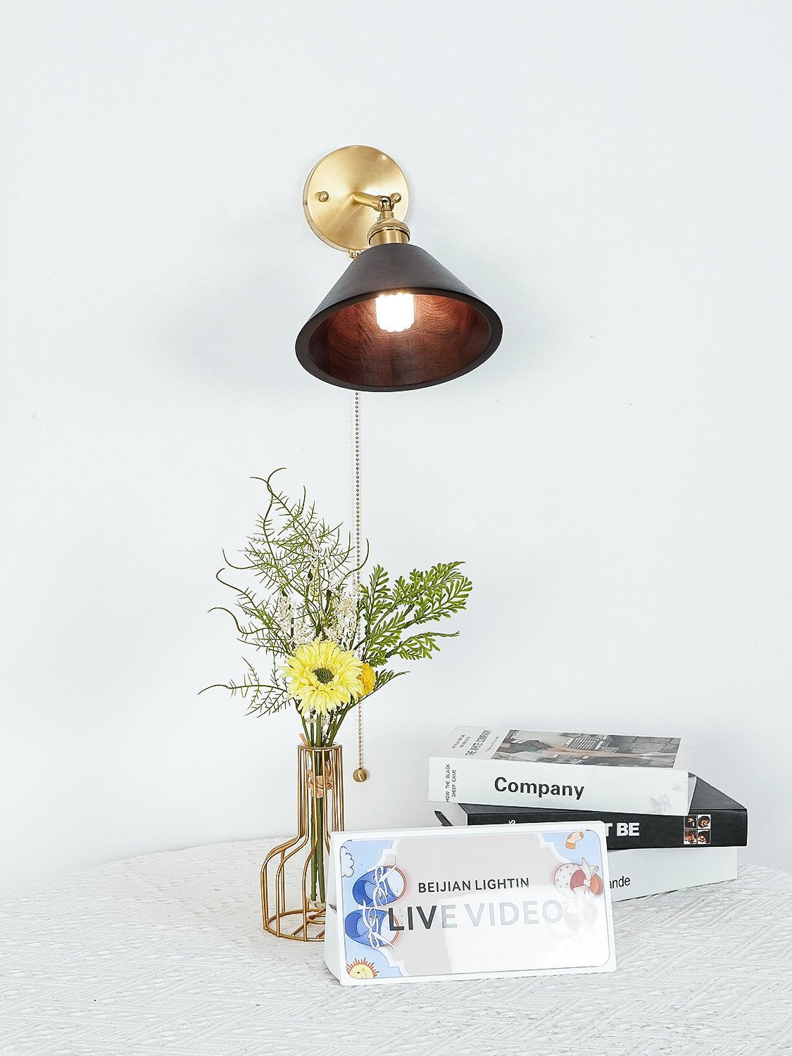 Vintage Wood Wall Sconce