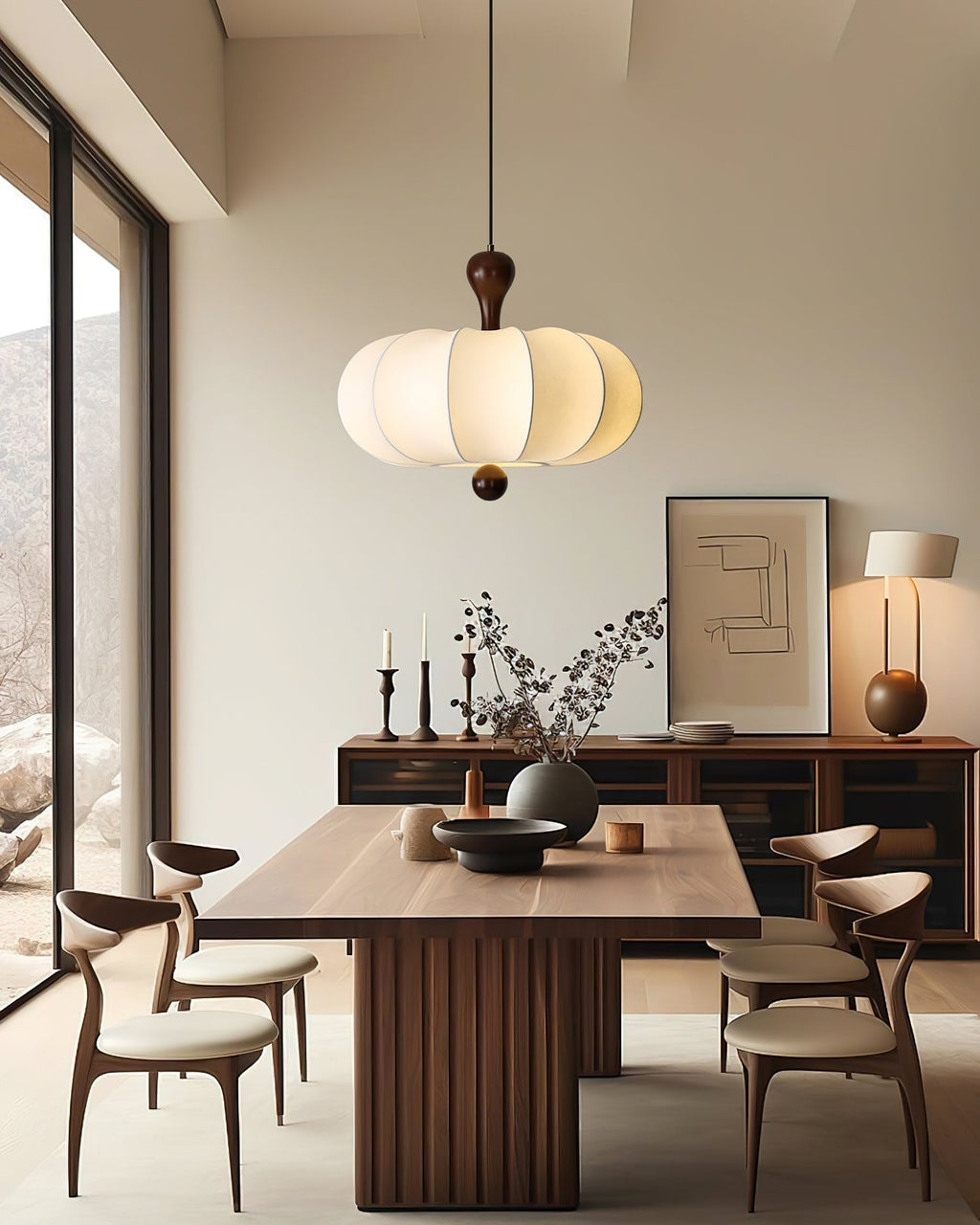 Jovian White Sculptural Pendant Light