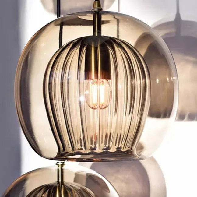 Crystal Honeycomb LED Glass Pendant Light