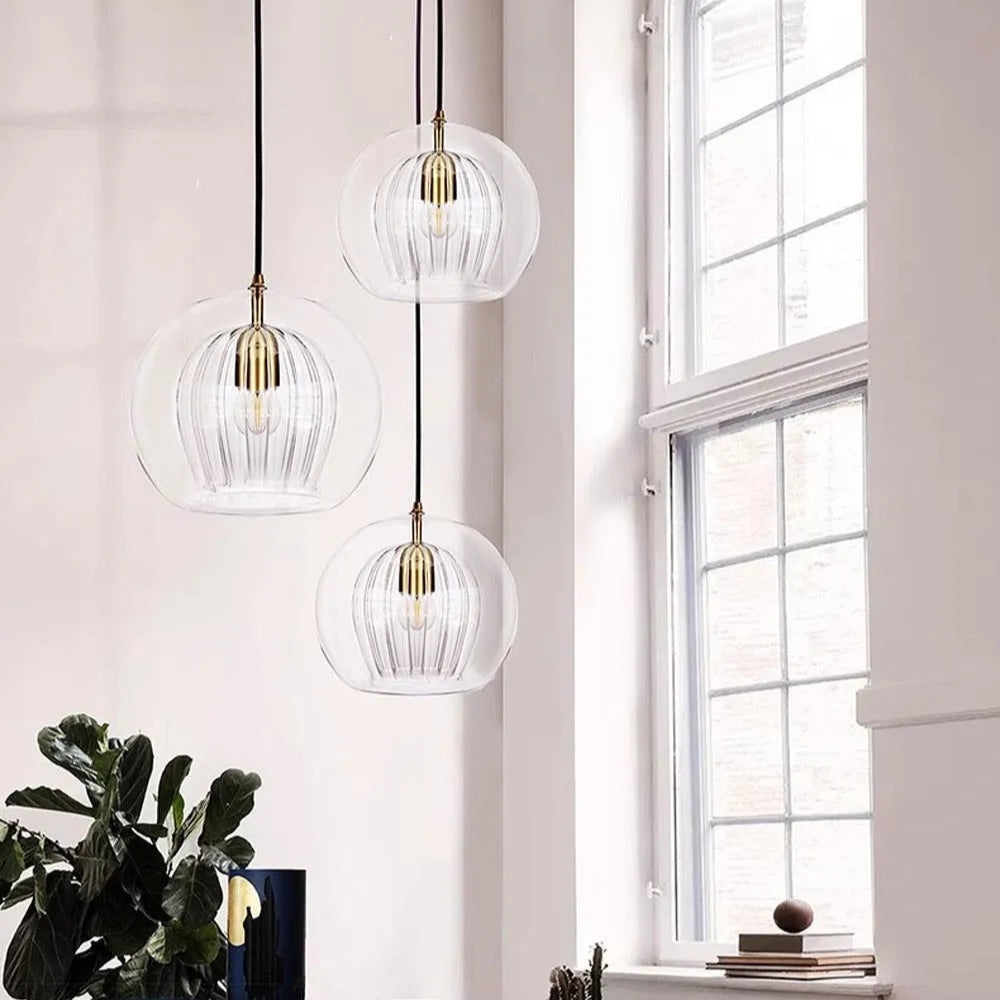 Crystal Honeycomb LED Glass Pendant Light