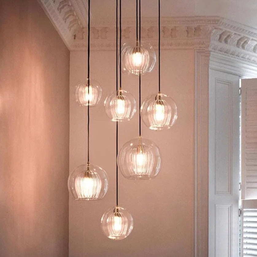 Crystal Honeycomb LED Glass Pendant Light