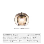 Crystal Honeycomb LED Glass Pendant Light