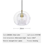Crystal Honeycomb LED Glass Pendant Light