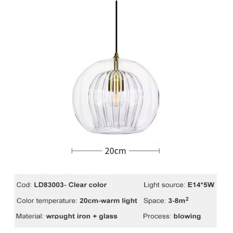 Crystal Honeycomb LED Glass Pendant Light