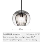 Crystal Honeycomb LED Glass Pendant Light