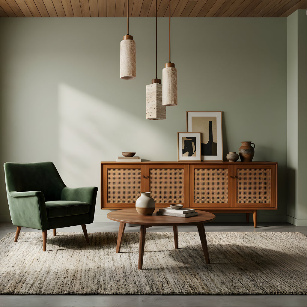 Modern Natural Shade Pendant Light