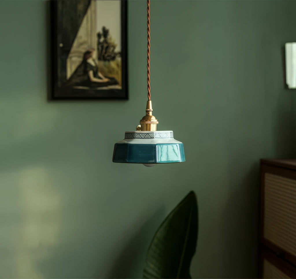 Sonja Hand-Painted Ceramic Pendant Light