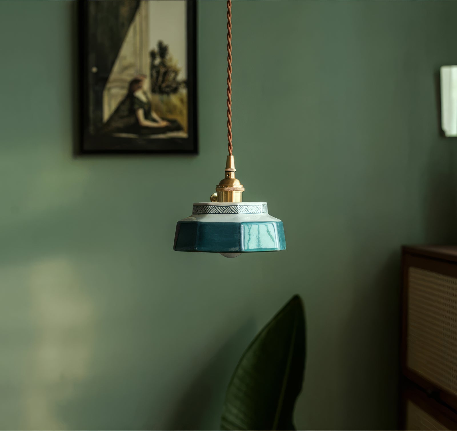 Sonja Hand-Painted Ceramic Pendant Light
