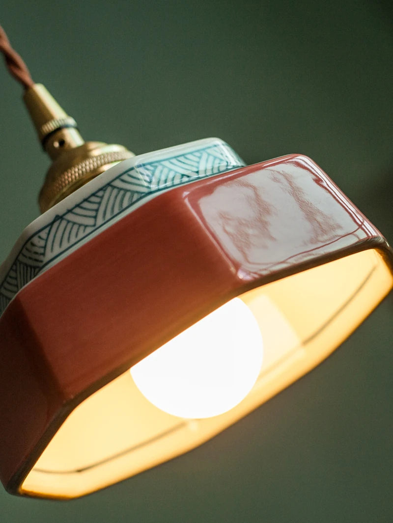 Sonja Hand-Painted Ceramic Pendant Light
