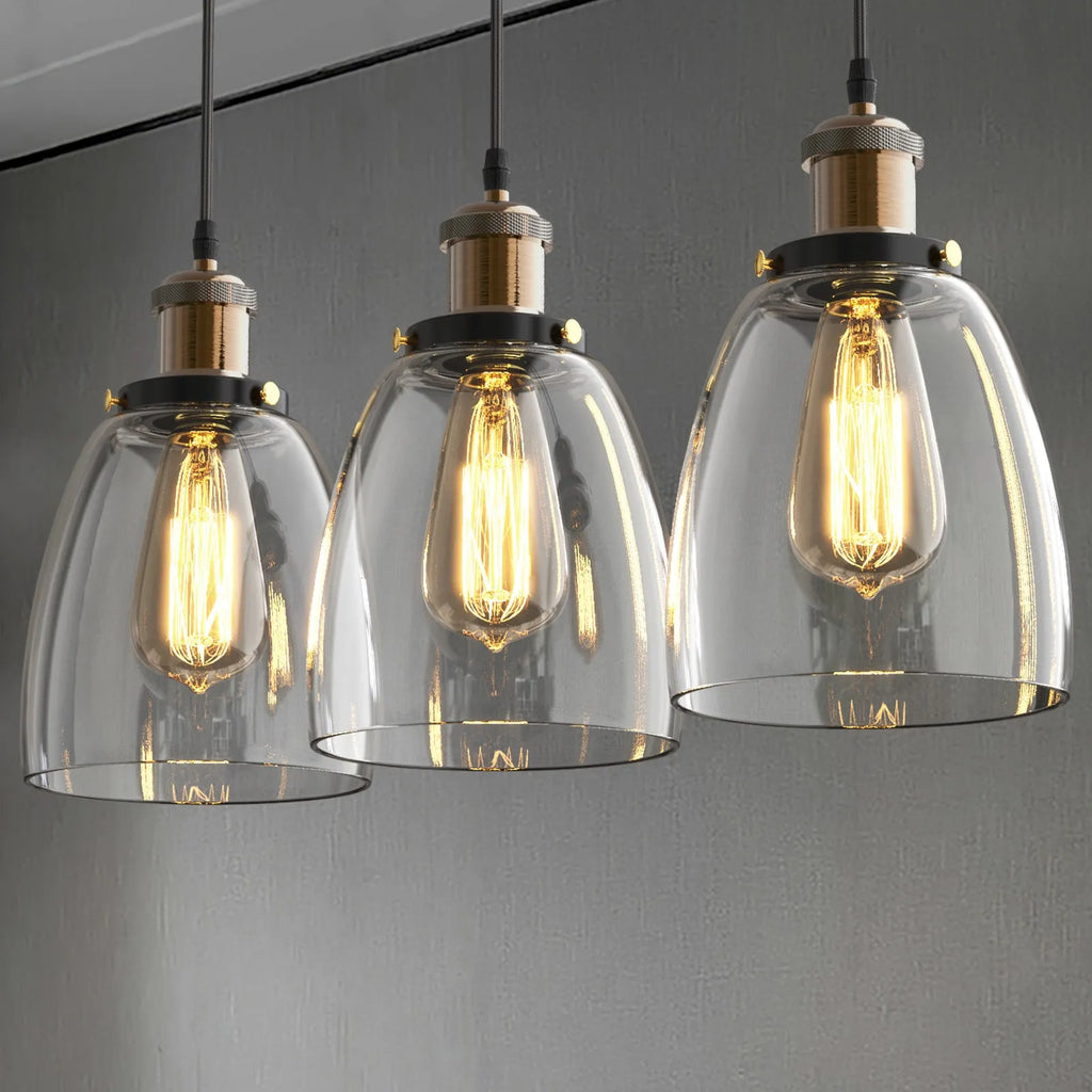 Winer Modern Glass Pendant Light 3 Pack