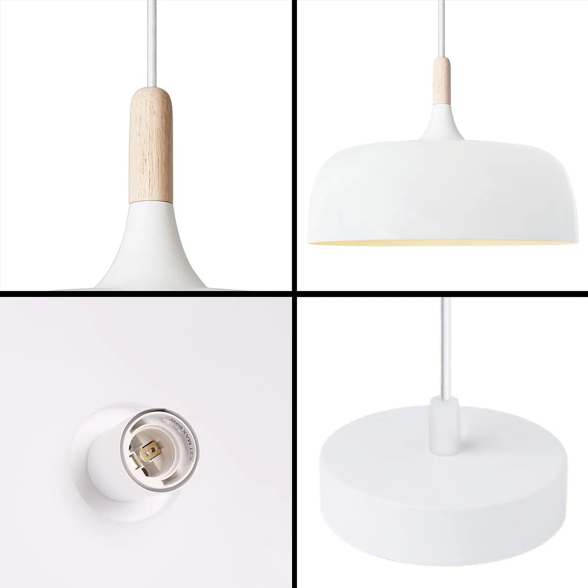 Mort White Glass Pendant Light
