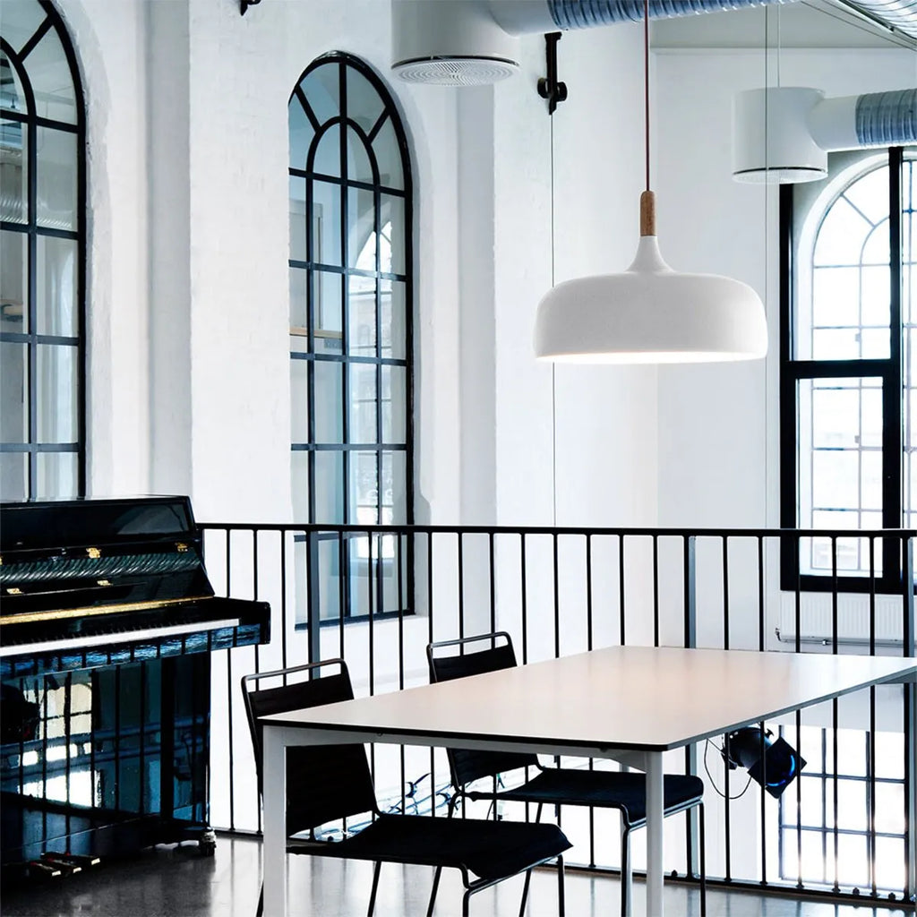 Mort White Glass Pendant Light
