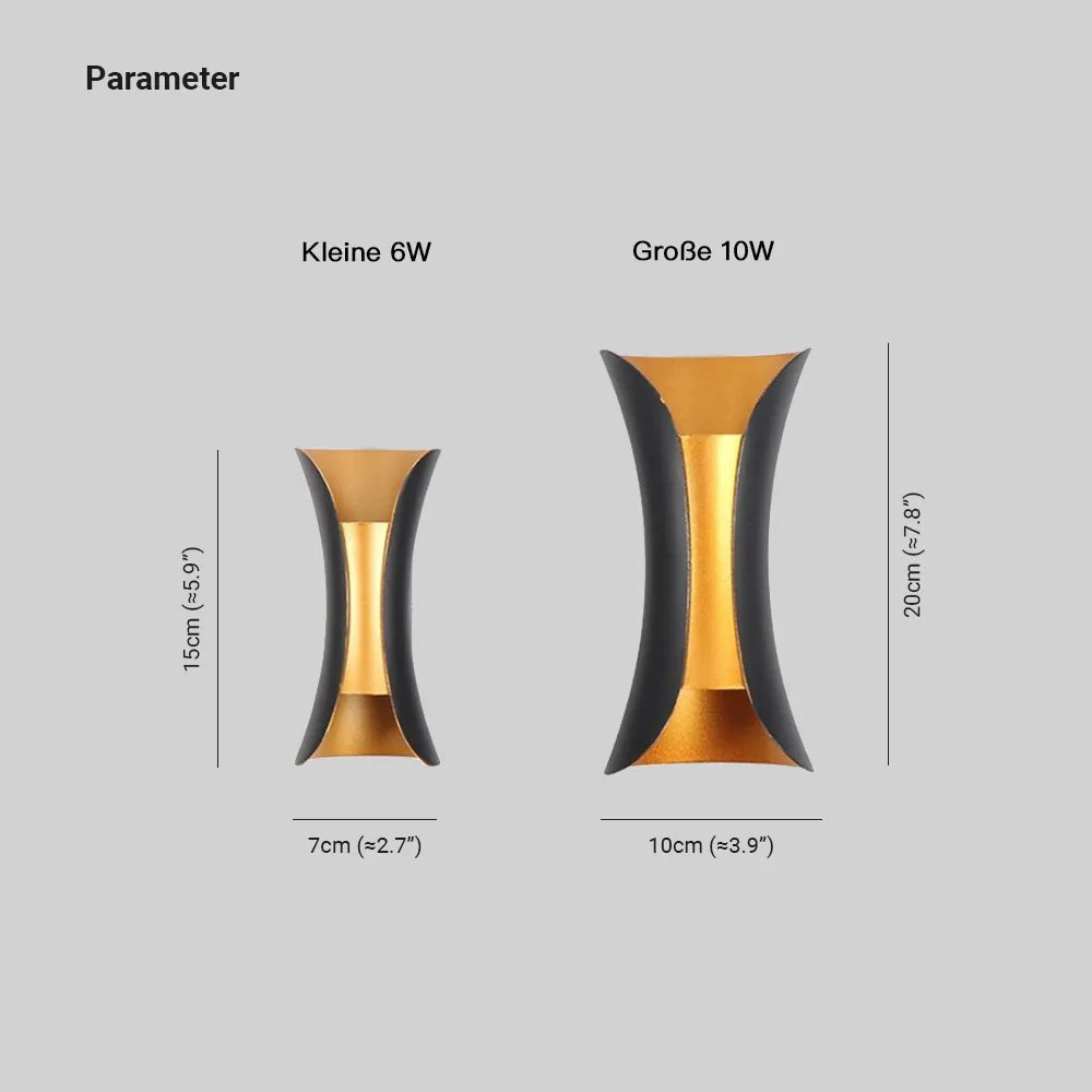 Ray Curved LED Outdoor Wall Light