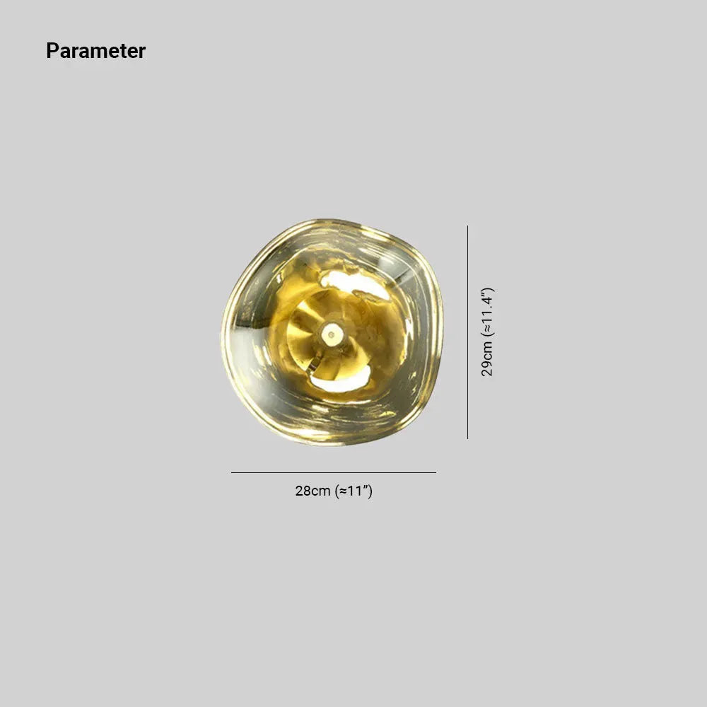 Amber Glass Artistic Wall Light