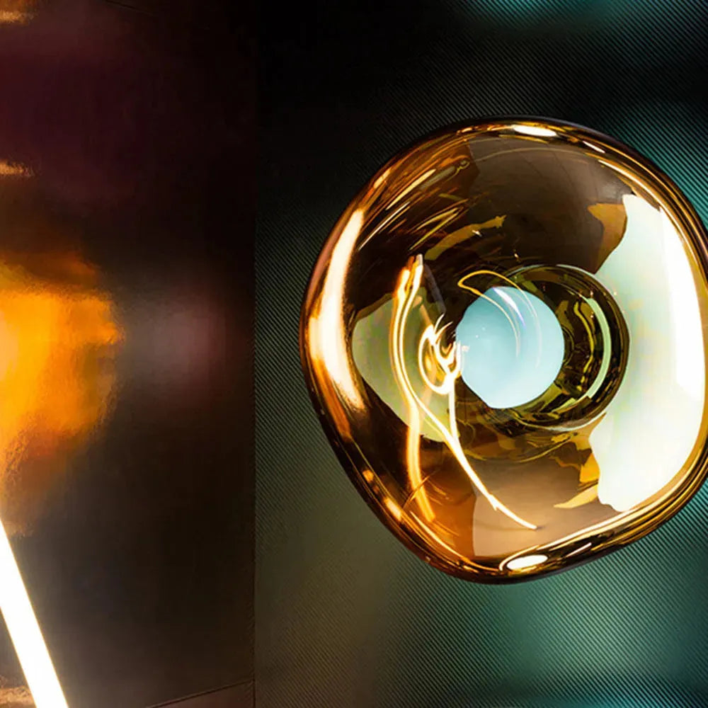 Amber Glass Artistic Wall Light
