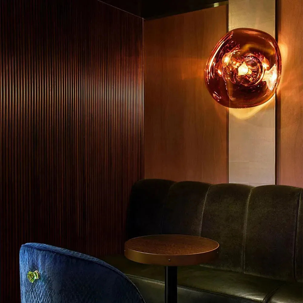 Amber Glass Artistic Wall Light