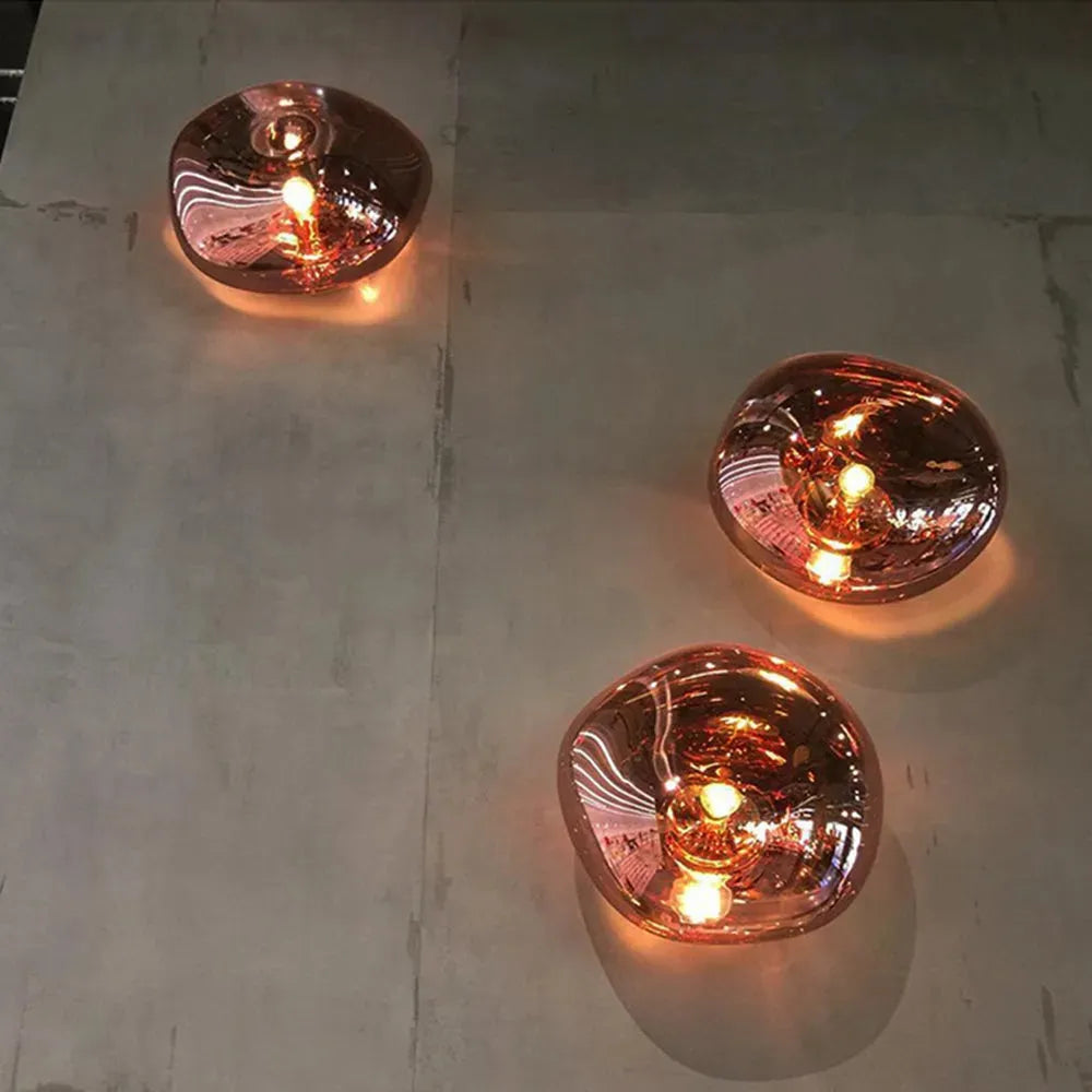 Amber Glass Artistic Wall Light