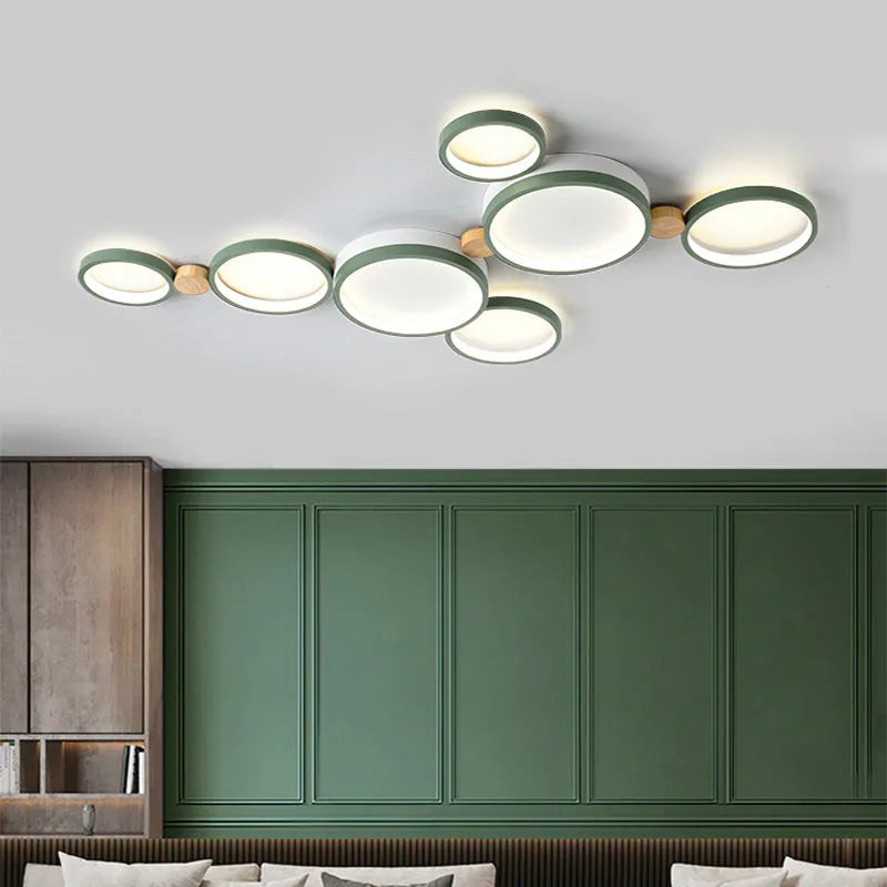 Muto Wooden Halo LED Ceiling Light