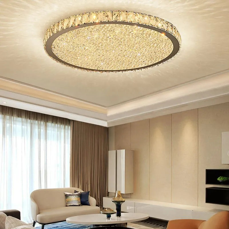 Kristy Crystal Amber Ceiling Light