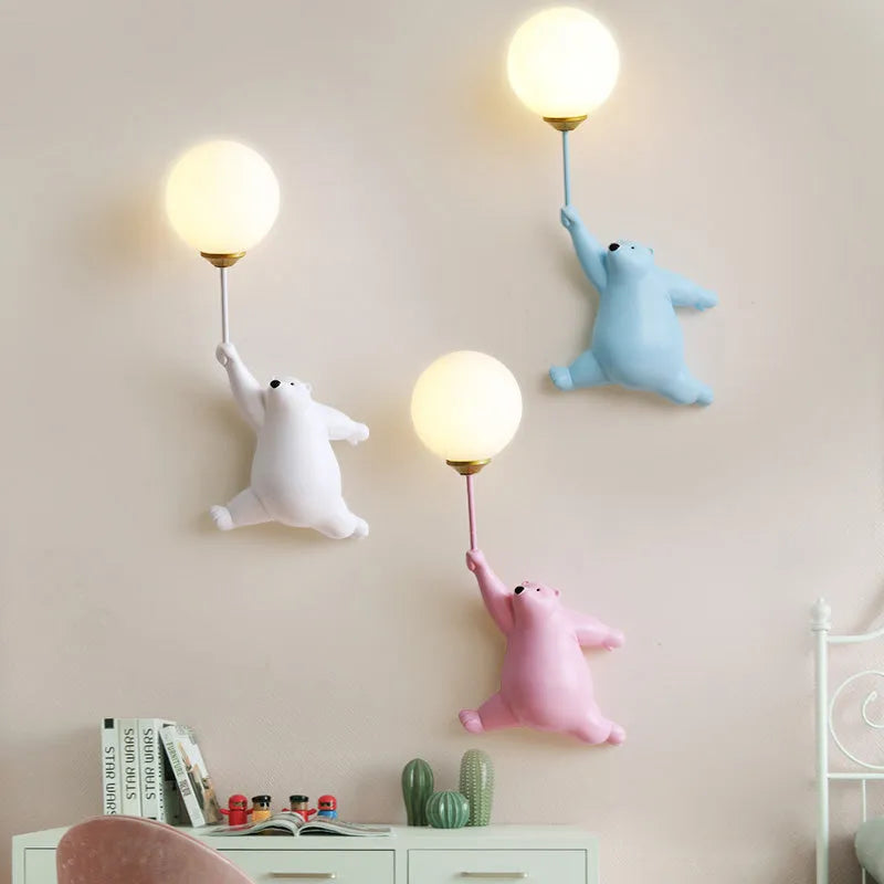 Bear-Shaped LED Wall Light