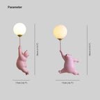 Bear-Shaped LED Wall Light
