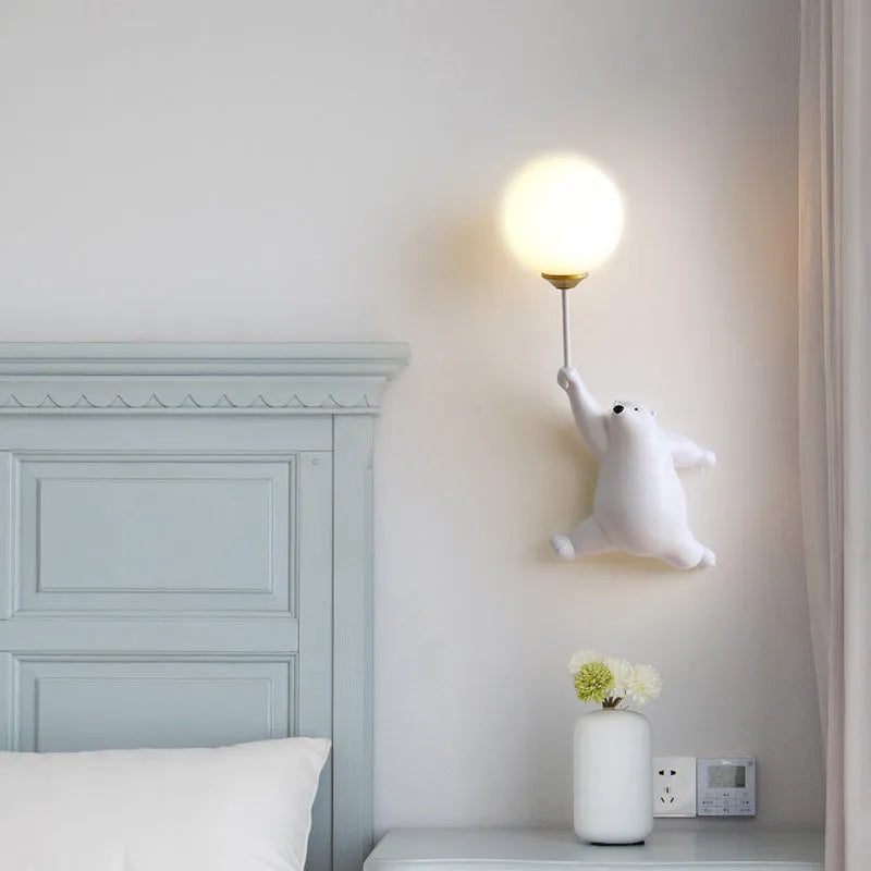 Bear-Shaped LED Wall Light