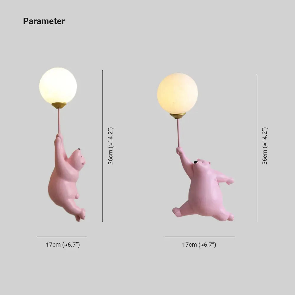 Bear-Shaped LED Wall Light