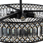 Carved Crystal Drum Ceiling Light