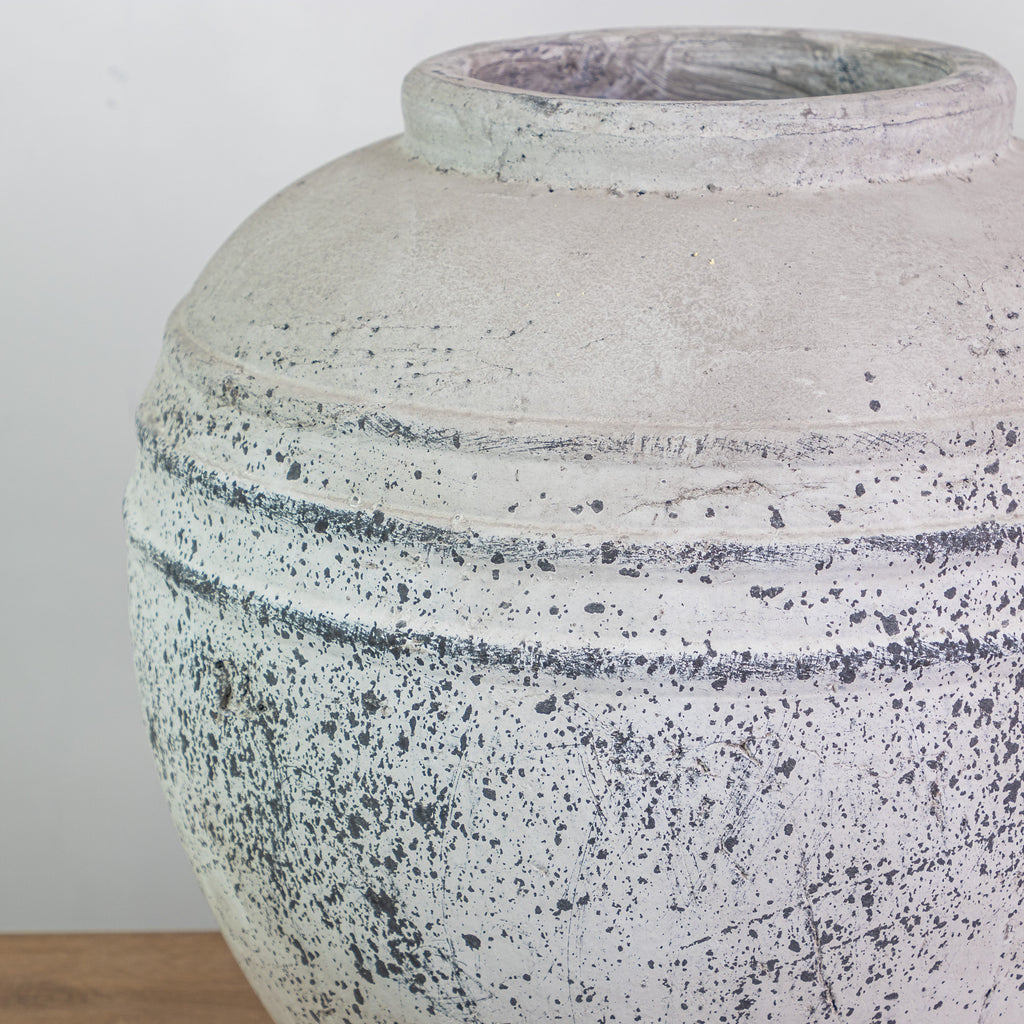 Large Distressed Stone Vase