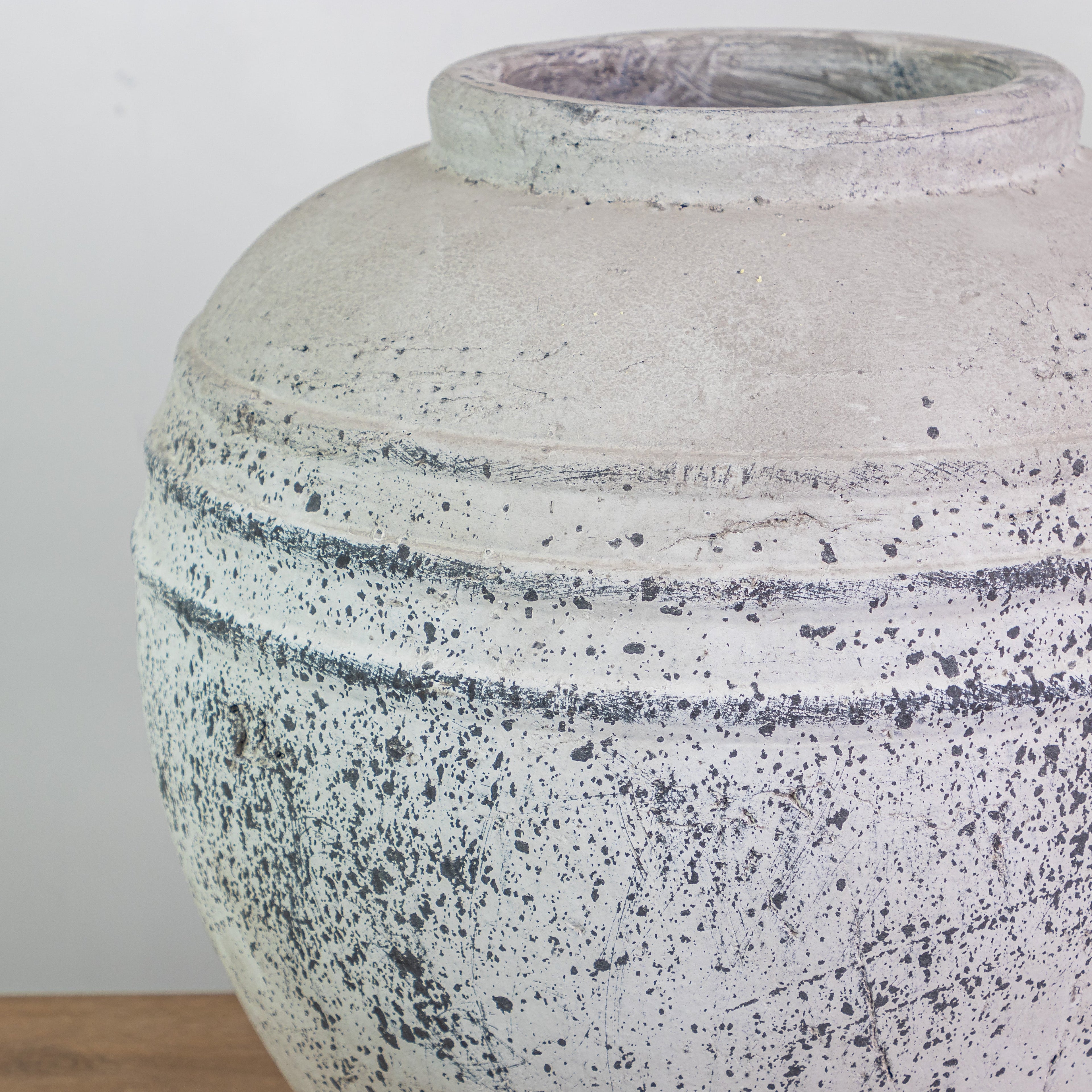 Large Distressed Stone Vase