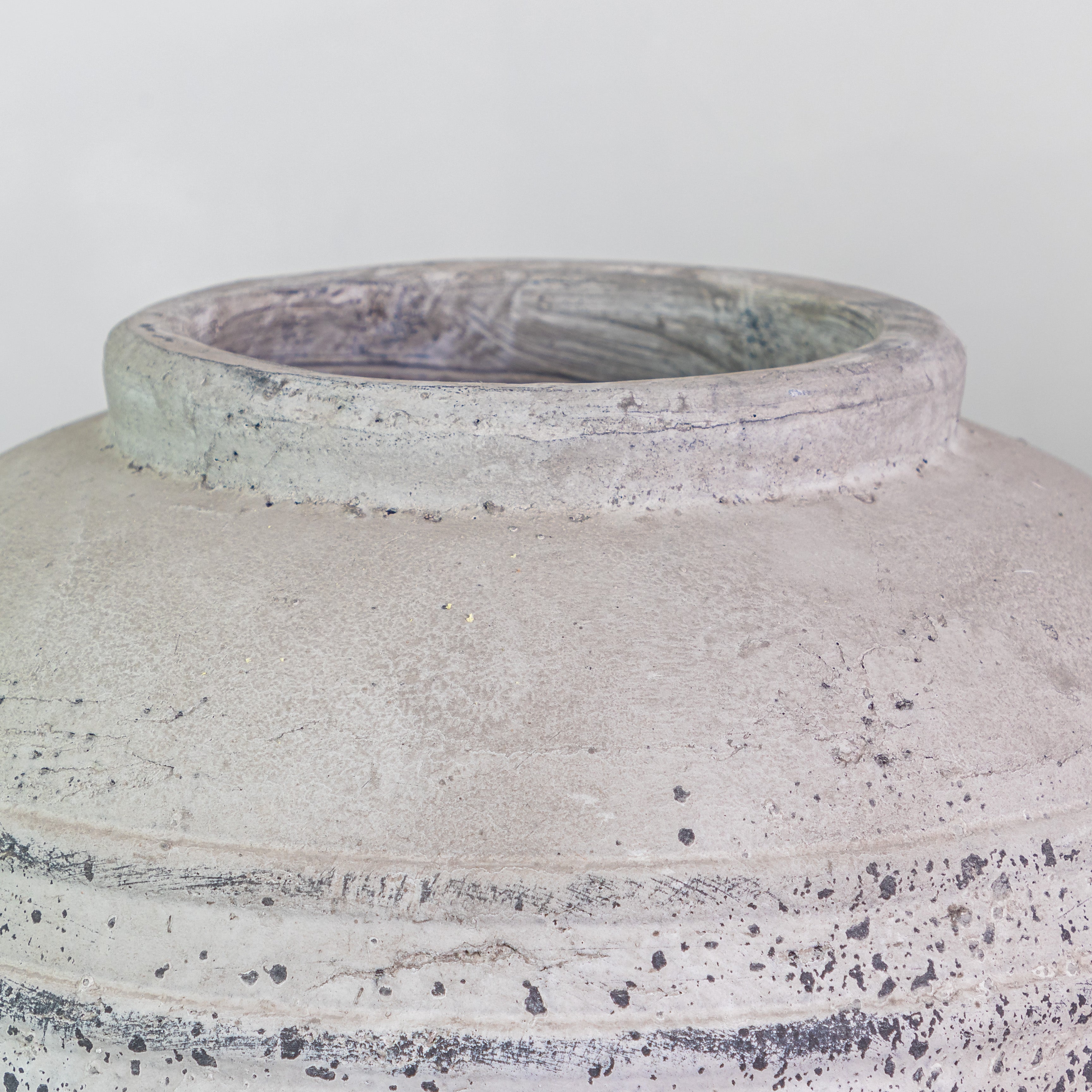 Large Distressed Stone Vase